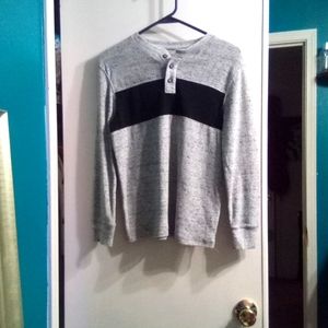Arizona Jean long sleeve grey, black  boys med size 10/12 shirt